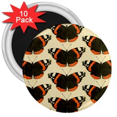 Butterfly Butterflies Insects 3  Magnets (10 Pack)  by Amaryn4rt