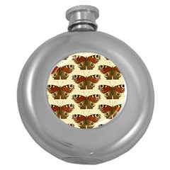 Butterfly Butterflies Insects Round Hip Flask (5 Oz) by Amaryn4rt