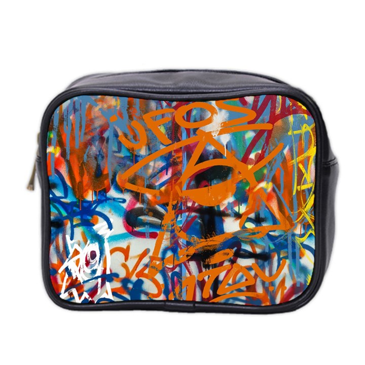 Background Graffiti Grunge Mini Toiletries Bag 2-Side