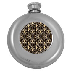 Wallpaper Wall Art Art Architecture Round Hip Flask (5 Oz) by Amaryn4rt