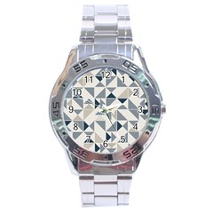 Geometric Triangle Modern Mosaic Stainless Steel Analogue Watch by Amaryn4rt