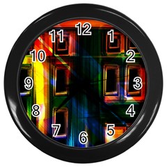 Architecture City Homes Window Wall Clocks (black) by Amaryn4rt