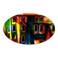 Architecture City Homes Window Oval Magnet by Amaryn4rt