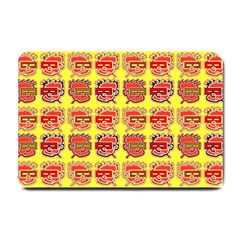 Funny Faces Small Doormat  by Amaryn4rt