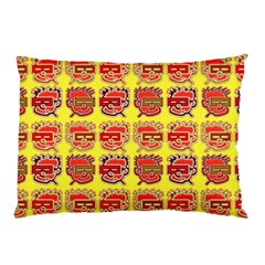 Funny Faces Pillow Case by Amaryn4rt