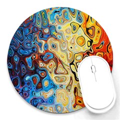 Background Structure Absstrakt Color Texture Round Mousepads by Amaryn4rt