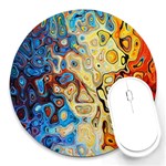 Background Structure Absstrakt Color Texture Round Mousepads Front