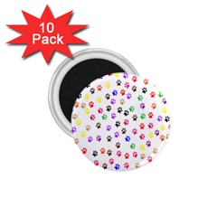 Paw Prints Background 1 75  Magnets (10 Pack)  by Amaryn4rt