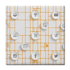 Icon Media Social Network Tile Coasters by Amaryn4rt