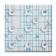 Icon Media Social Network Tile Coasters by Amaryn4rt