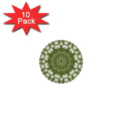 Mandala Center Strength Motivation 1  Mini Buttons (10 Pack)  by Amaryn4rt