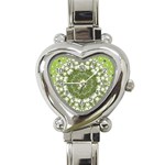 Mandala Center Strength Motivation Heart Italian Charm Watch Front