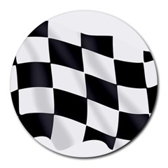 Flag Chess Corse Race Auto Road Round Mousepads by Amaryn4rt