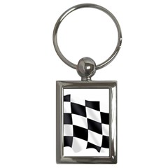 Flag Chess Corse Race Auto Road Key Chains (rectangle)  by Amaryn4rt