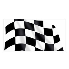 Flag Chess Corse Race Auto Road Satin Shawl by Amaryn4rt