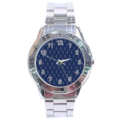 Anchor Pattern Stainless Steel Analogue Watch by Amaryn4rt