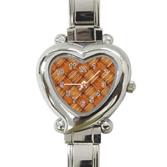 Vector Square Texture Pattern Heart Italian Charm Watch by Amaryn4rt