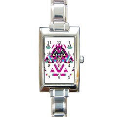 Geometric Play Rectangle Italian Charm Watch by Amaryn4rt