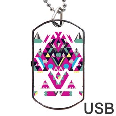 Geometric Play Dog Tag Usb Flash (two Sides) by Amaryn4rt