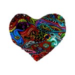 Vector Art Pattern Standard 16  Premium Heart Shape Cushions Back