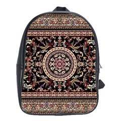 Vectorized Traditional Rug Style Of Traditional Patterns School Bags(large)  by Amaryn4rt