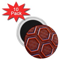 3d Abstract Patterns Hexagons Honeycomb 1 75  Magnets (10 Pack)  by Amaryn4rt