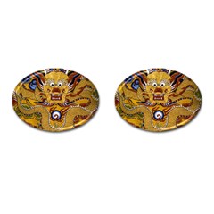 Chinese Dragon Pattern Cufflinks (oval) by Amaryn4rt