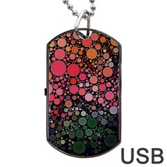 Circle Abstract Dog Tag Usb Flash (two Sides) by Amaryn4rt