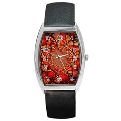 Dreamcatcher Stained Glass Barrel Style Metal Watch by Amaryn4rt