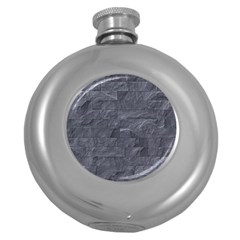 Excellent Seamless Slate Stone Floor Texture Round Hip Flask (5 Oz) by Amaryn4rt