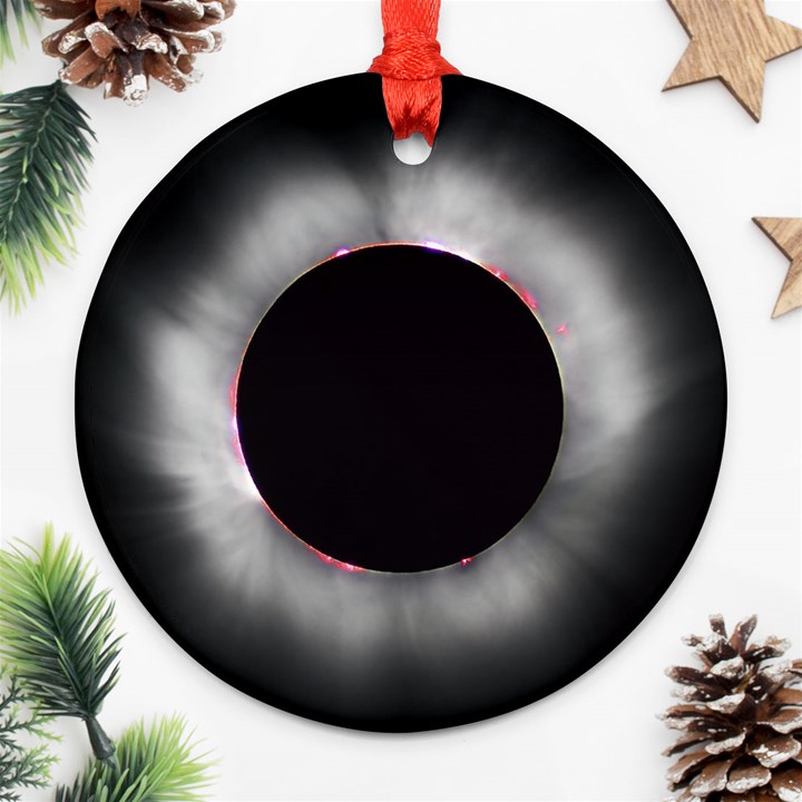 Solar Eclipse Round Ornament (Two Sides)