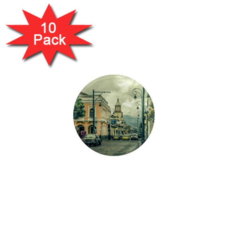 Historic Center Urban Scene At Riobamba City, Ecuador 1  Mini Magnet (10 pack) 