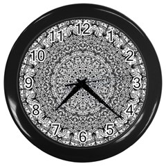 Mandala Boho Inspired Hippy Hippie Design Wall Clocks (black) by CraftyLittleNodes