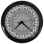 Mandala Boho Inspired Hippy Hippie Design Wall Clocks (Black) Front