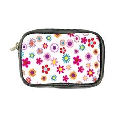 Colorful Floral Flowers Pattern Coin Purse by Simbadda