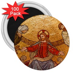 Gold Jesus 3  Magnets (100 Pack) by boho