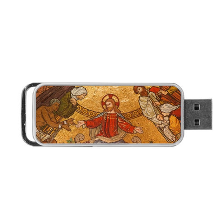 Gold Jesus Portable USB Flash (One Side)