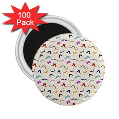 Mustaches 2 25  Magnets (100 Pack)  by boho