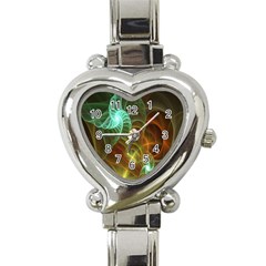 Art Shell Spirals Texture Heart Italian Charm Watch by Simbadda