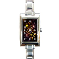 Art Design Image Oily Spirals Texture Rectangle Italian Charm Watch by Simbadda