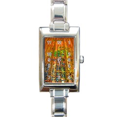 Circuit Board Pattern Rectangle Italian Charm Watch by Simbadda