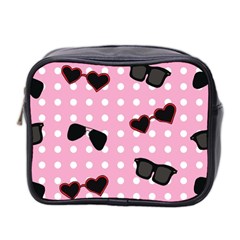 Pisunglass Tech Pink Pattern Mini Toiletries Bag 2-side by Simbadda