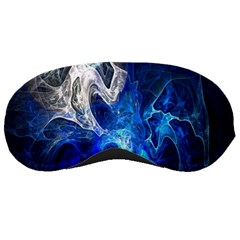 Ghost Fractal Texture Skull Ghostly White Blue Light Abstract Sleeping Masks by Simbadda