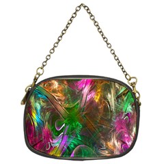 Fractal Texture Abstract Messy Light Color Swirl Bright Chain Purses (two Sides)  by Simbadda