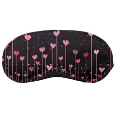 Pink Hearts On Black Background Sleeping Masks by TastefulDesigns