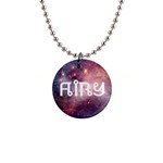 galaxy  Button Necklace Front