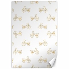 Retro Bicycles Motif Vintage Pattern Canvas 12  X 18   by dflcprints