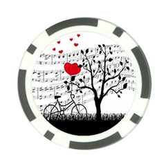 Love Song Poker Chip Card Guard by Valentinaart