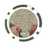 Vintage roses Poker Chip Card Guard Front