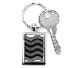 Two Layers Consisting Of Curves With Identical Inclination Patterns Key Chains (rectangle)  by Simbadda